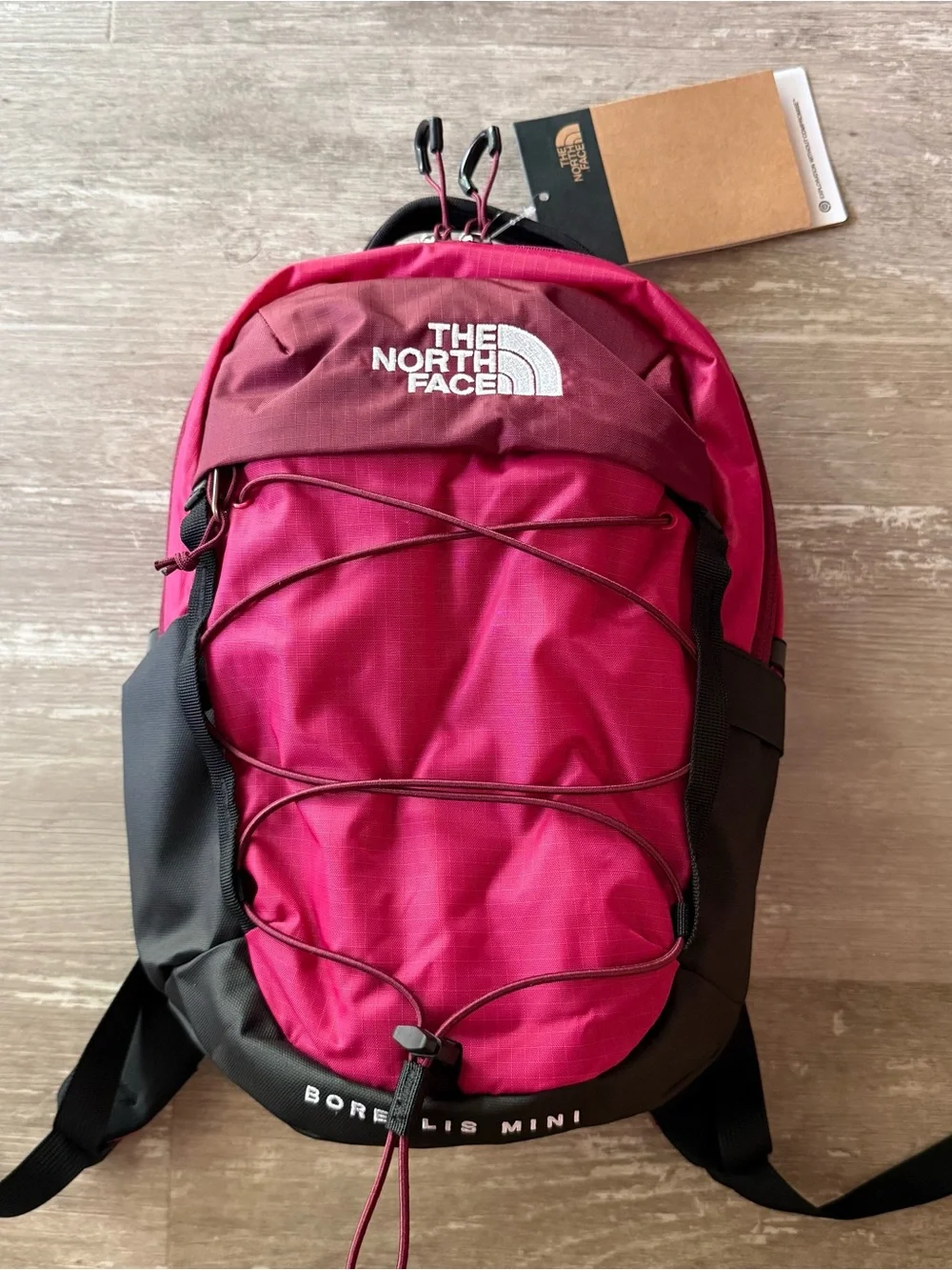 The North Face Borealis Mini Backpack in Lali Guran pink black NEW 10L